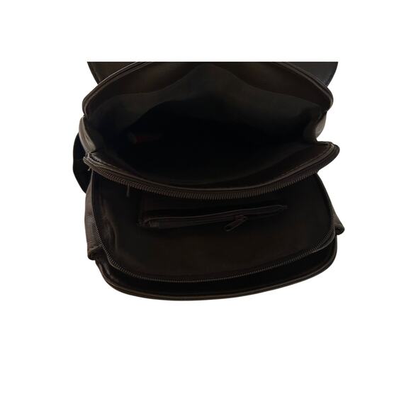 Wilsons Leather Backpack Brown Front Buckle Closure Sling Shoulder Purse School - Picture 9 of 11